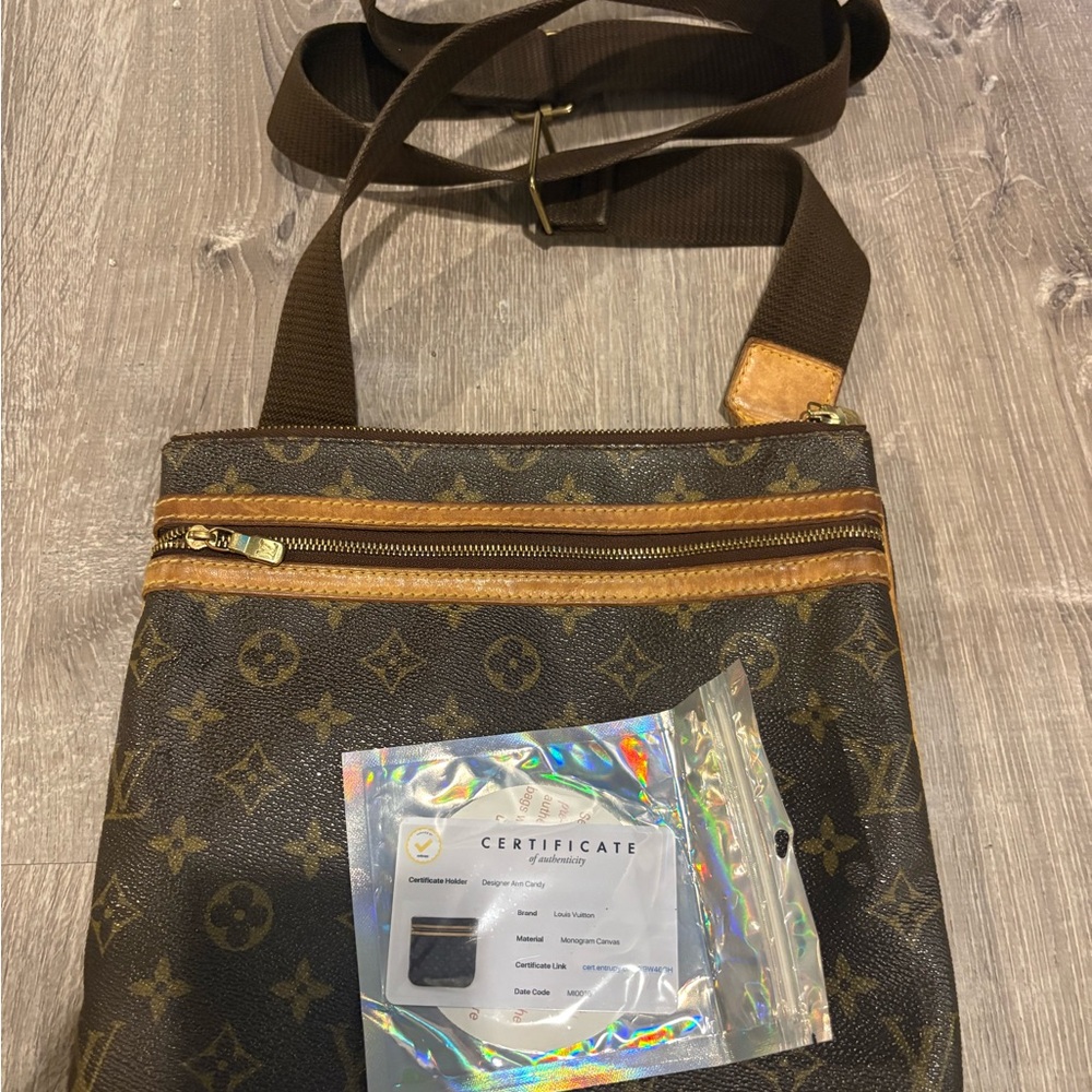 Louis Vuitton Brown and Gold Monogram Messenger Bag